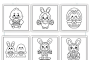 Spooky Easter Coloring Pages, a Seasonal Illustration by Ink Gallery (Thumbnail 9 of 9)