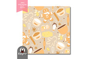 Christmas Gingerbread Baking Pattern, a Pattern Graphic by KisbyArt (Thumbnail 2 of 3)