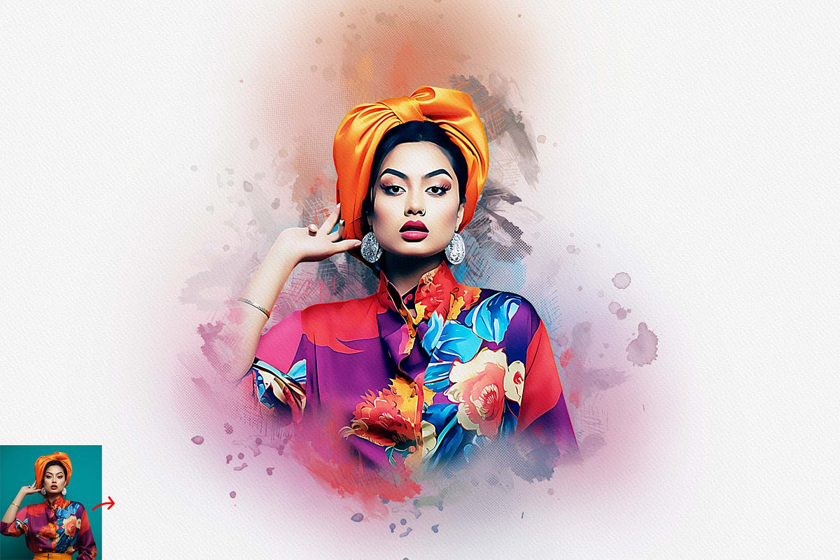 Mixed Media Art Photoshop Action, an Action Add-On by MRI STUDIO (Photo 8 of 11)