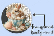 Whimsical Summer Bunny Clipart PNG, a Seasonal Illustration by Canvas Craft (Thumbnail 2 of 7)