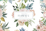 Watercolor Boho Floral Clipart, an Illustration by CreationArt (Thumbnail 1 of 7)