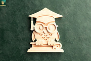 Graduation Owl 3D Layered Cut File, an Animal Illustration by pixaroma (Thumbnail 4 of 8)