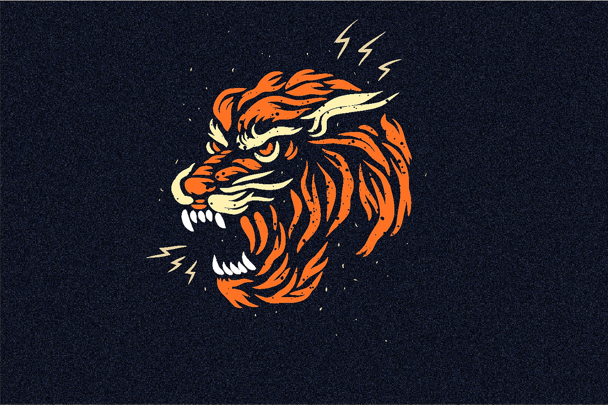 Head of Wild Beast - SVG,Vector,PNG, an Animal Illustration by Ben studio (Photo 13 of 13)