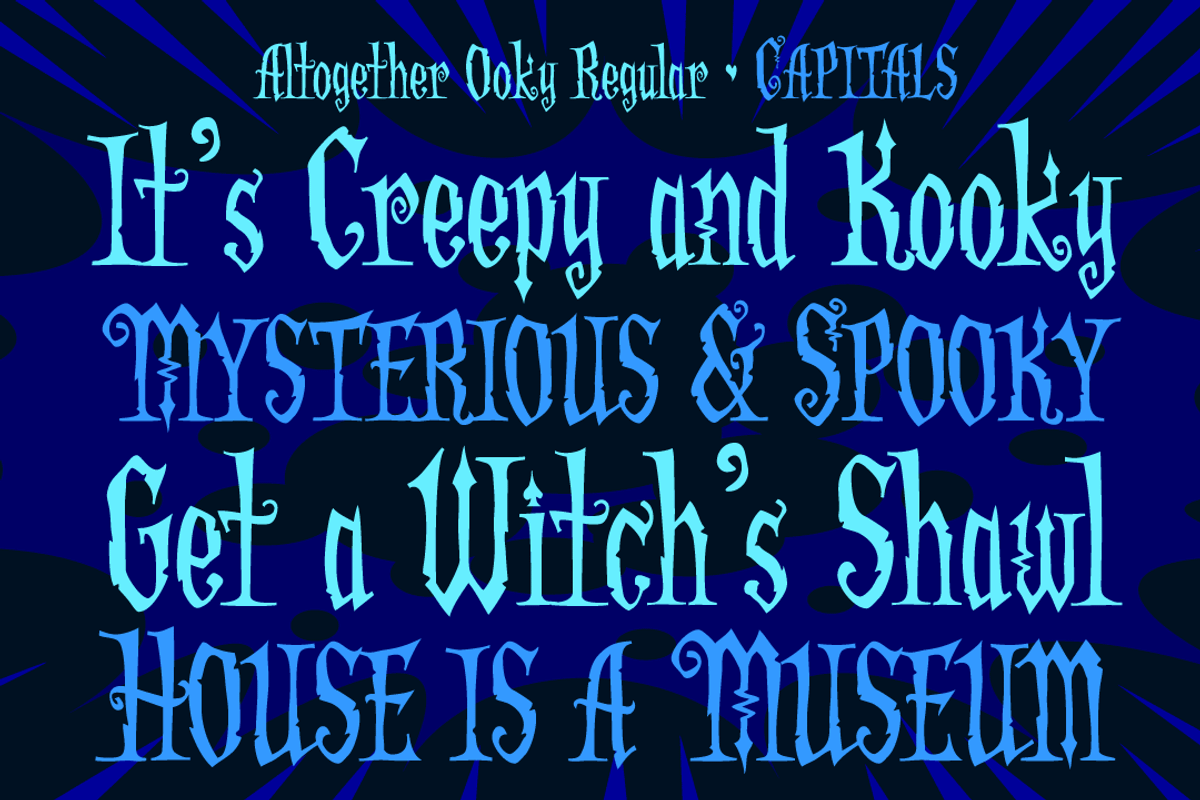 Altogether Ooky - creepy spooky font preview 2