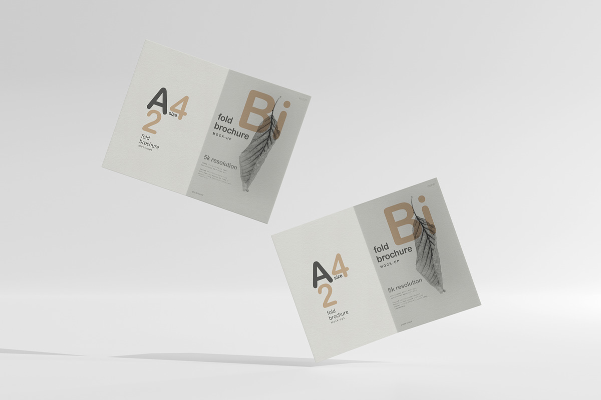 A4 Size Bi-Fold Brochure Mockup, a Print Template by pmvch (Photo 13 of 20)