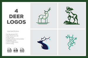 Deer Logo, a Branding & Logo Template by Esrastion