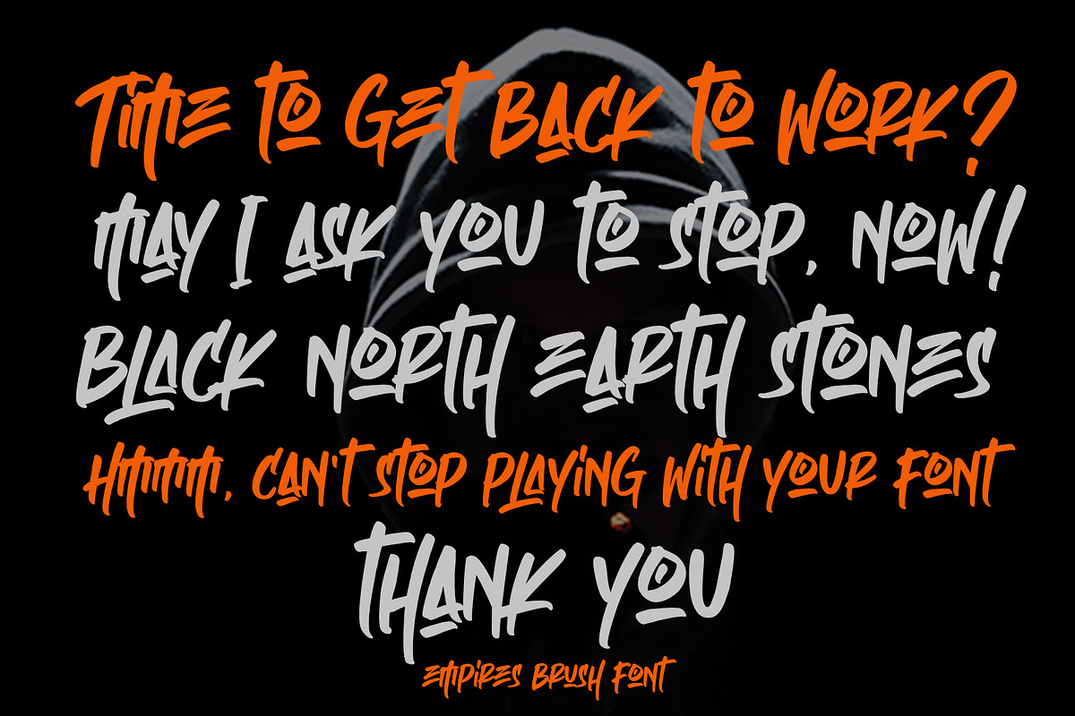 Sale! Empires-Graffitty Street Brush, a Blackletter Font by MLKWSN (Photo 9 of 9)