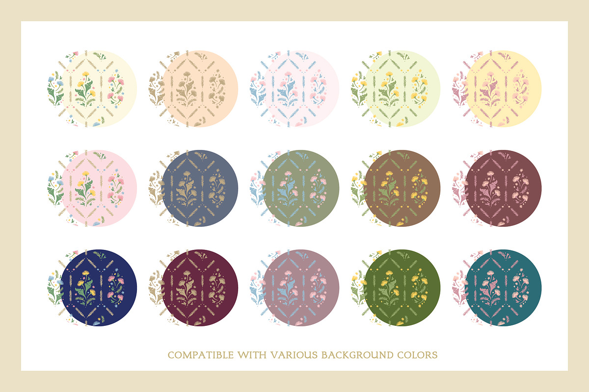 Cottagecore Pattern 2 Vintage Floral, a Pattern Graphic by Euonia Meraki (Photo 3 of 10)