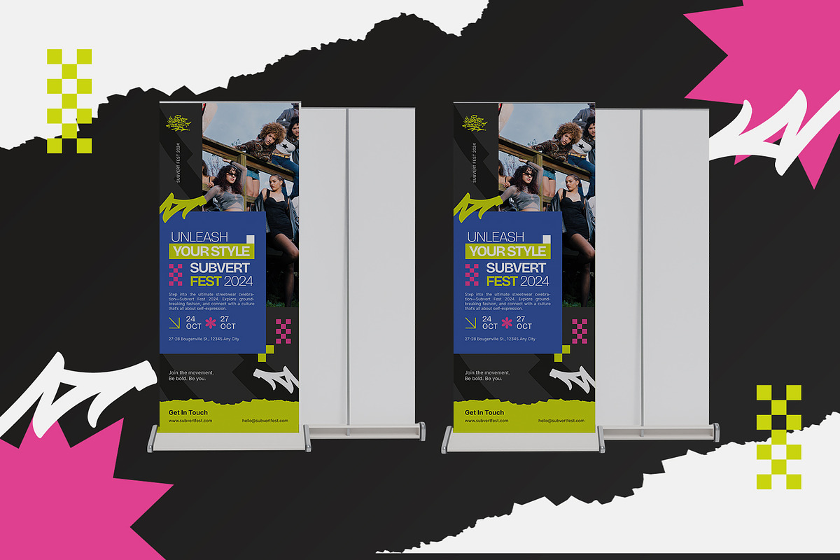Subvert Fest - Roll Up Banner, a Print Template by StreaksideStd (Photo 3 of 3)