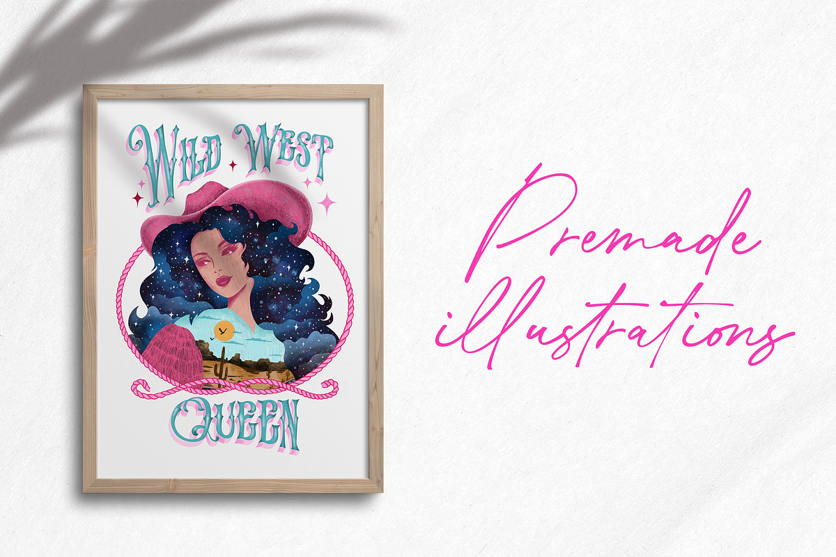 Cowgirl wild west graphic, a Person Illustration by Yelloo Fish (Photo 3 of 29)