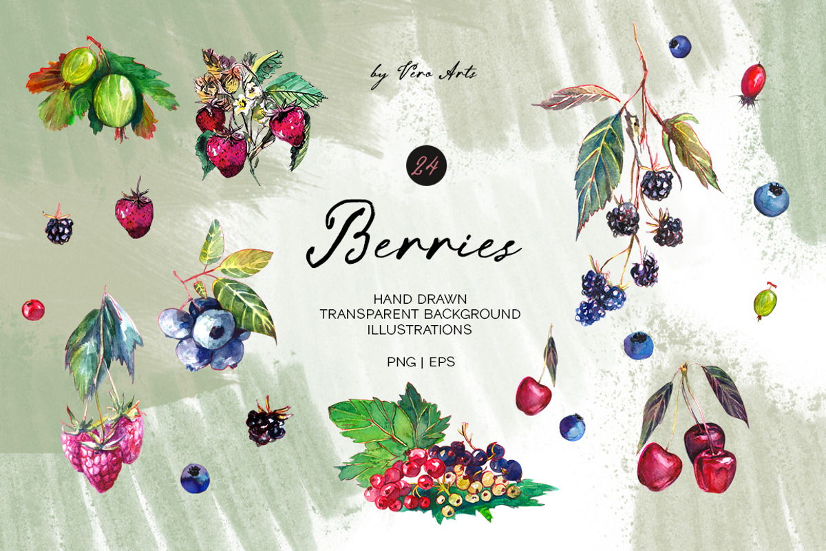 Berries clip art png, an Object Graphic by Vero Arts (Photo 1 of 7)