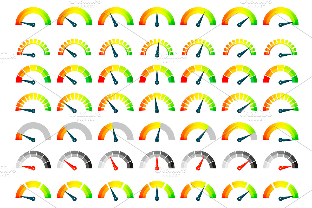 Gauge meter. Rating scale bar, an Object Graphic by Frogella