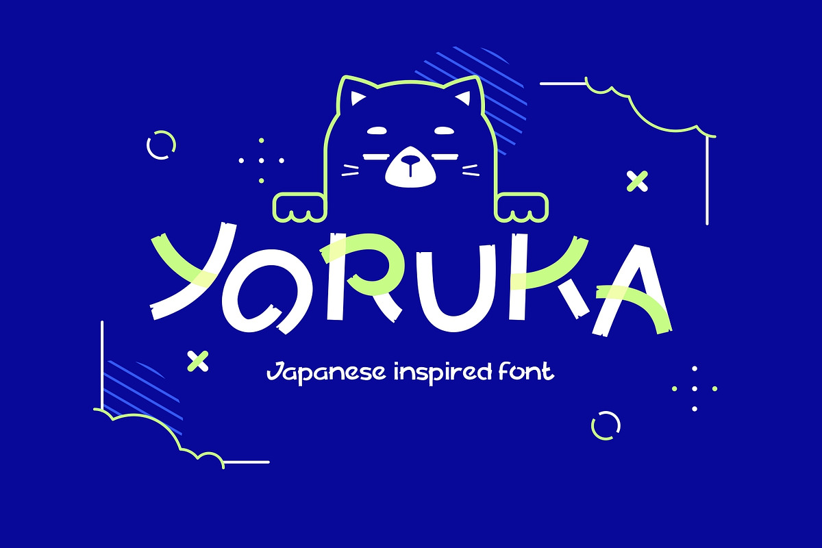 Yoruka - Faux Japanese Fonts, a Handwritten Font by tkzgraphic (Photo 1 of 4)
