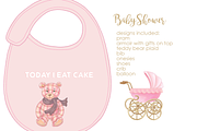 Baby Shower Baby Girl Patterns, an Illustration by Whimseez (Thumbnail 4 of 4)