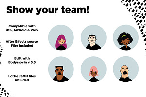 18 SVG animated avatars