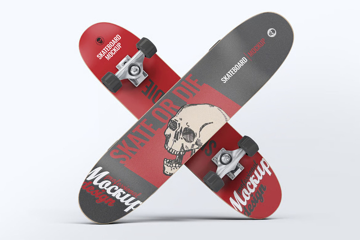 Skateboard Mock-Up, a Product Mockup by Se٧enStudio (Photo 6 of 8)