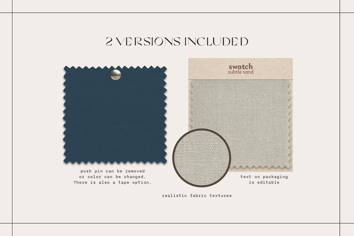 Fabric Swatch Mockup, a Wearable Device Mockup by 89 Golden Blvd (Photo 2 of 7)