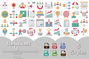 Startup Vector Icons Pack, an Outline Icon by Vector Portal
