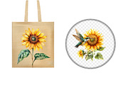 Watercolor Sunflower Summer Clipart, an Illustration by Design Market (Thumbnail 5 of 5)