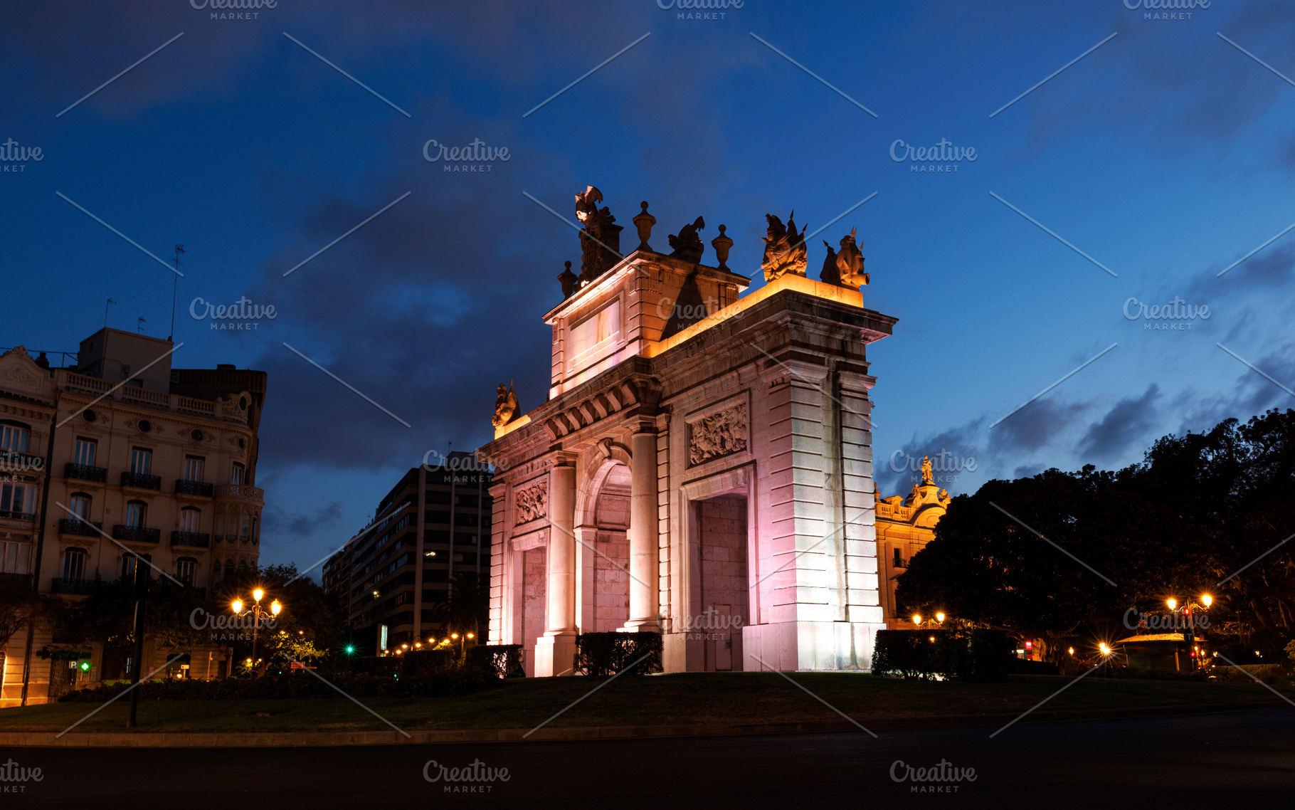 The Sea Gate, called porta de la mar monument in Spanish city, Valencia, an Arts & Entertainment Photo by Bepslabor