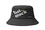 Black Bucket Hat Mockup Template, a Hat Mockup by graphypix (Thumbnail 1 of 4)