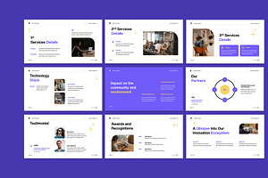 Purple Company Profile Google Slides