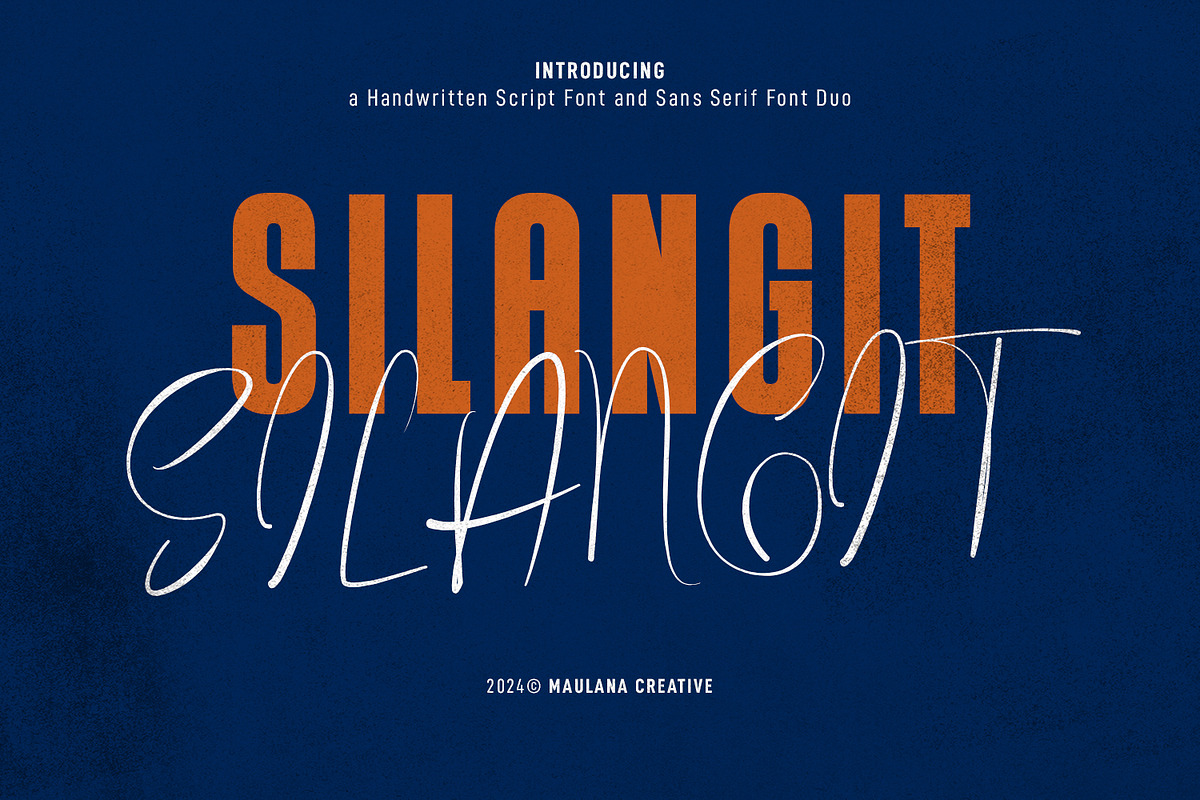 Silangit Font Duo, a Script Font by Maulana Creative (Photo 1 of 9)