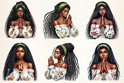 Black Girl Praying Sublimation Clipa, an Illustration by DreamArtGraphic (Thumbnail 5 of 5)