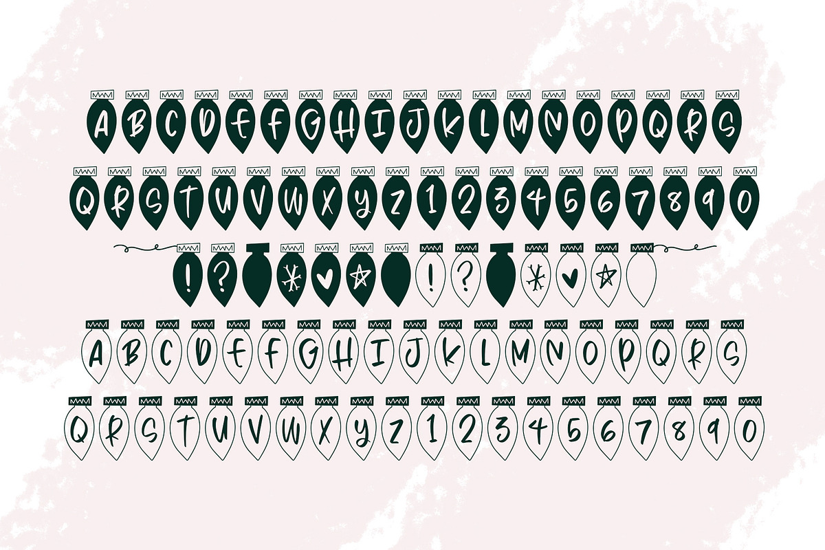 Christmas Lights - A Holiday Font, a Font by Dansie Design (Photo 10 of 10)