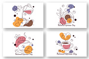6 National Espresso Day Illustration, a Food Illustration by denayunebgt (Thumbnail 2 of 3)