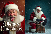 10 Funny Pose Santa Claus Photos, a Holiday Photo by PixelsDesign (Thumbnail 4 of 6)