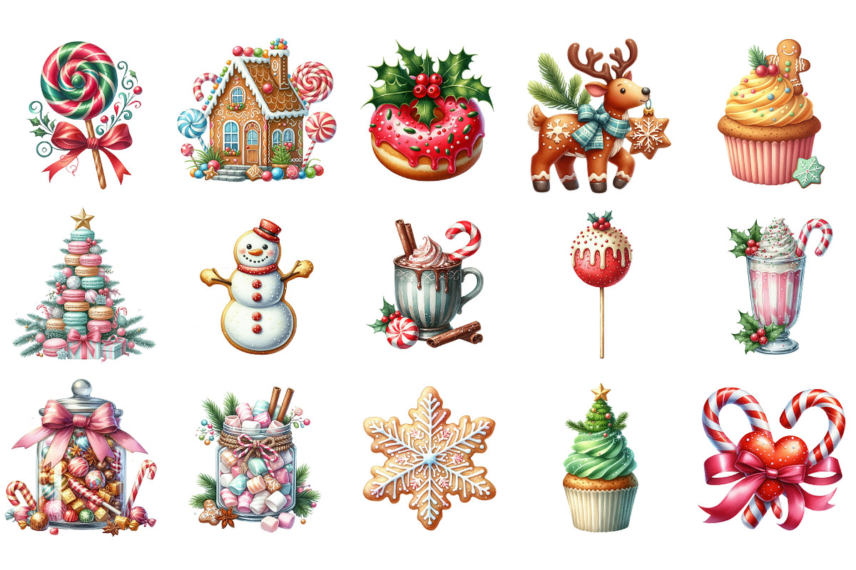 Sweet Christmas Sublimation Bundle, an Illustration by Designking (Photo 3 of 5)