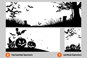 Halloween. Banners, a Background Graphic by Yulia Ogneva (Thumbnail 3 of 6)
