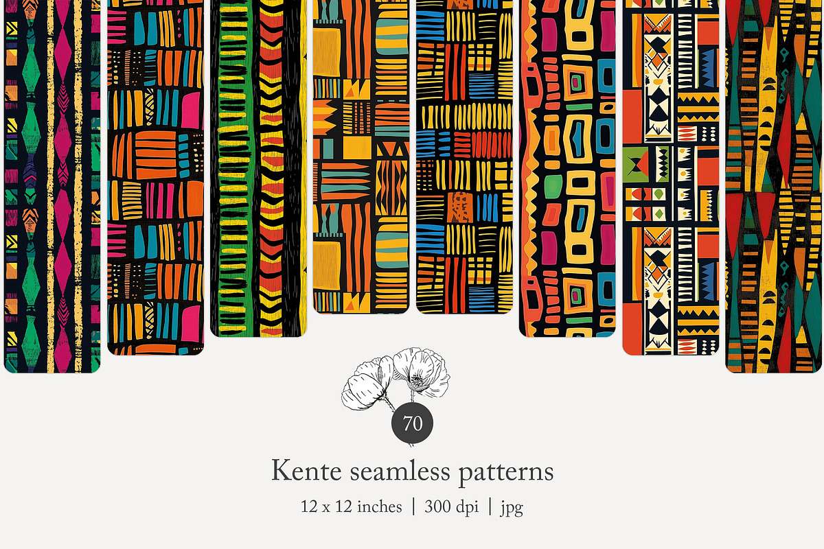70 African Kente seamless pattern, a Pattern Graphic by Poppy Lane Studio (Photo 1 of 10)
