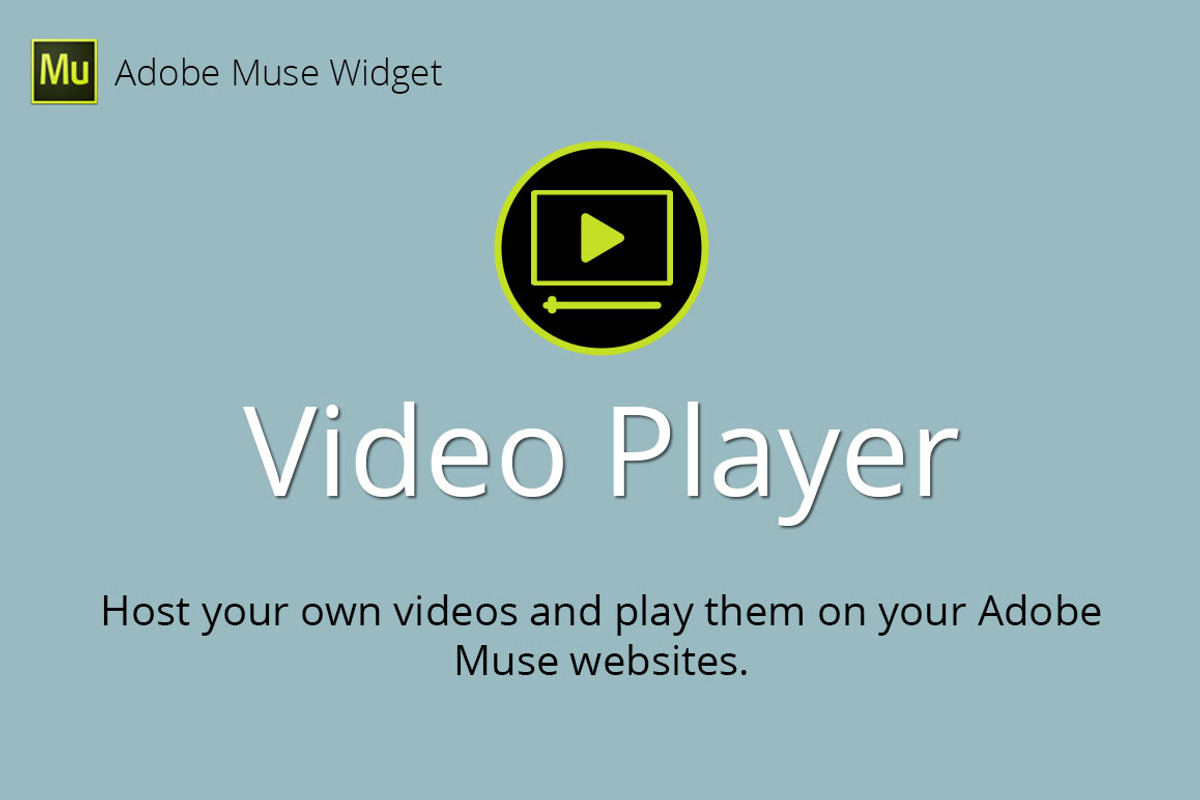 Video Player Adobe Muse Widget