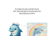 27 Dolphin Clipart, an Animal Illustration by Pati Charm Studio (Thumbnail 5 of 8)