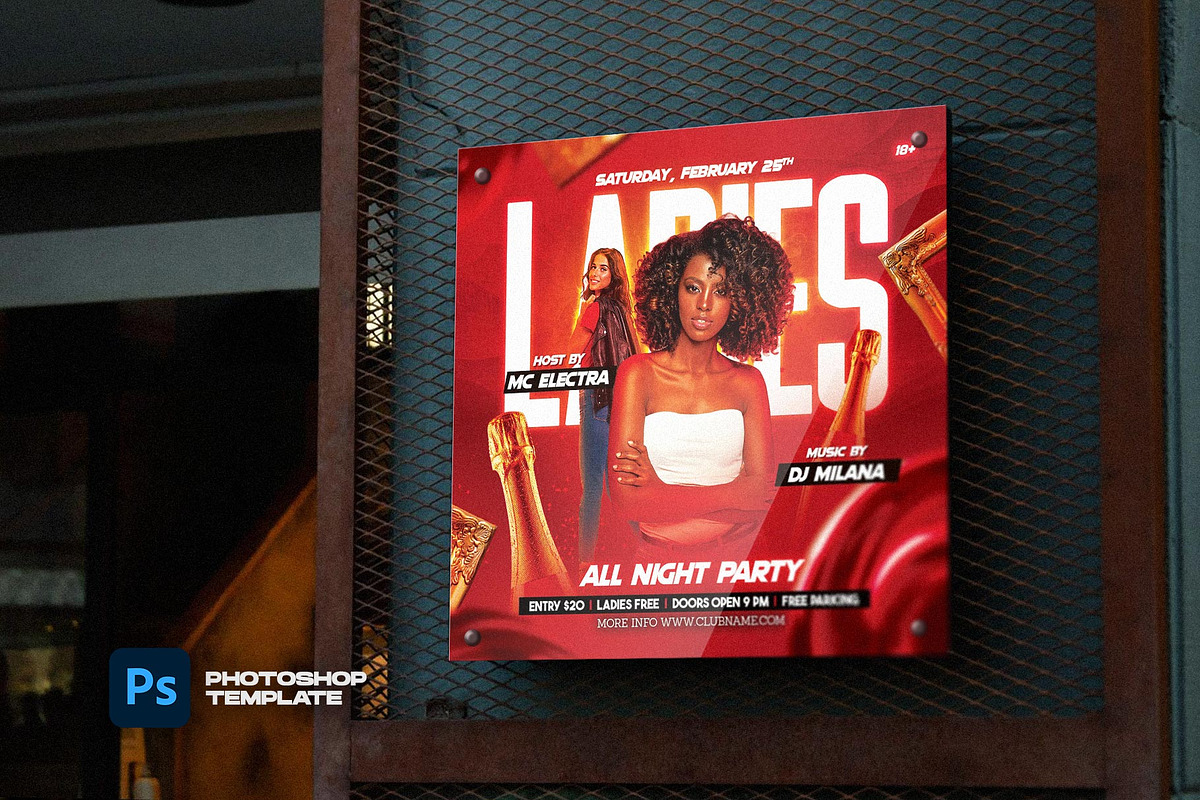Ladies Party Flyer, a Flyer Template by Flyer Designs (Photo 4 of 4)