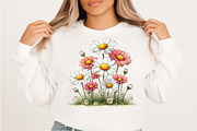 Spring Daisy Flower Clipart Png, an Illustration by Craft Nest (Thumbnail 7 of 11)