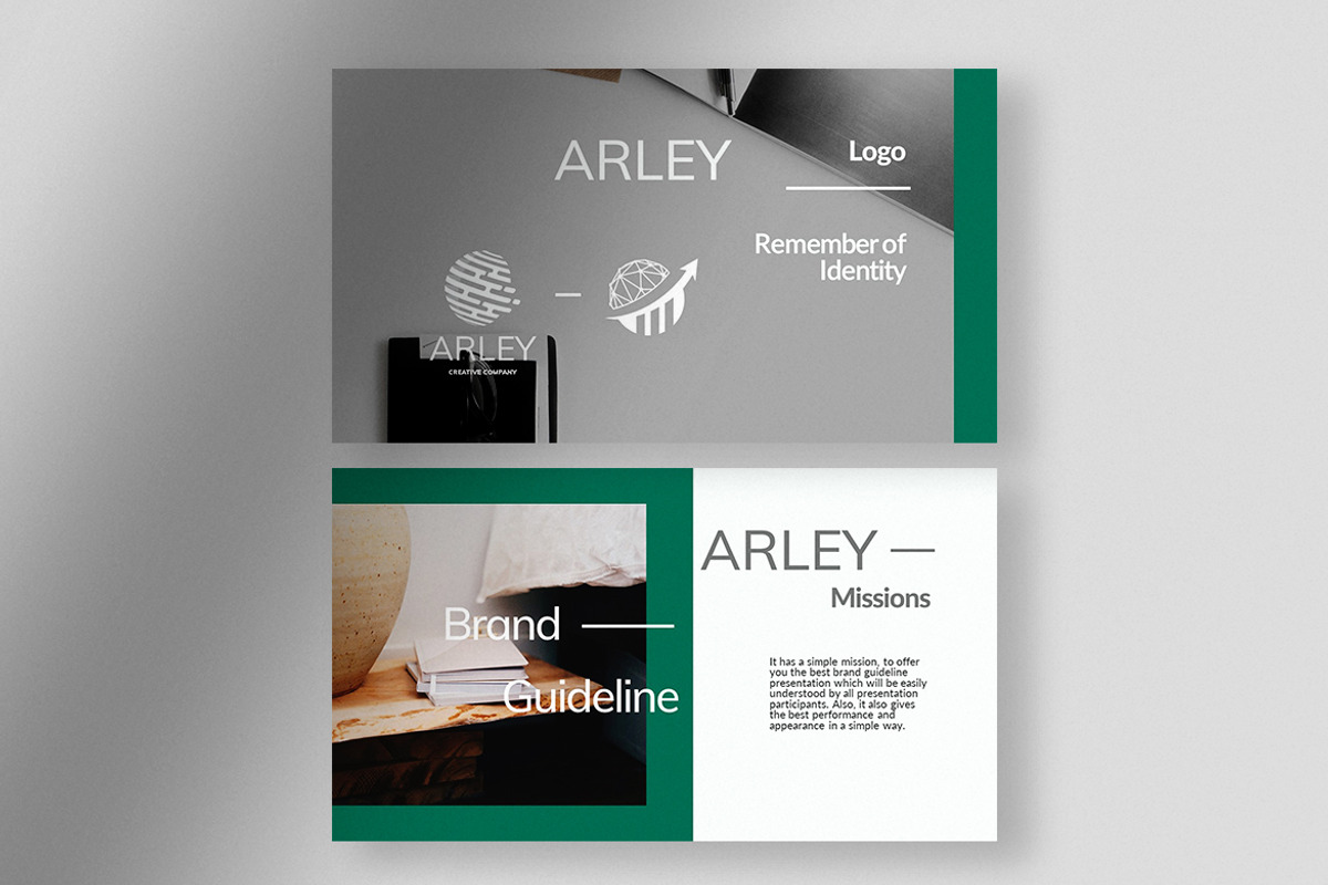 Arley - Modern Brand Guideline PPT, a Presentation Template by peterdraw (Photo 3 of 5)