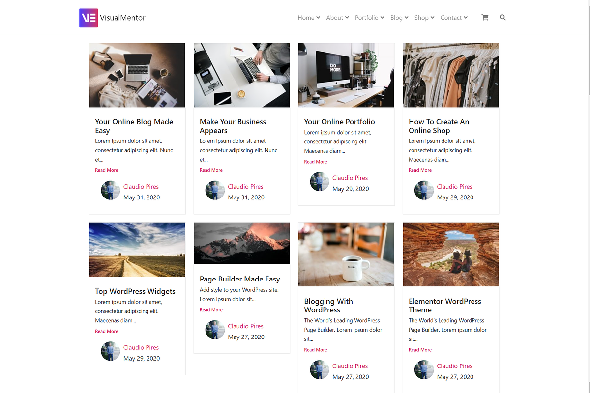 VisualMentor - Elementor WP Theme, a WordPress Template by Visualmodo (Photo 5 of 34)