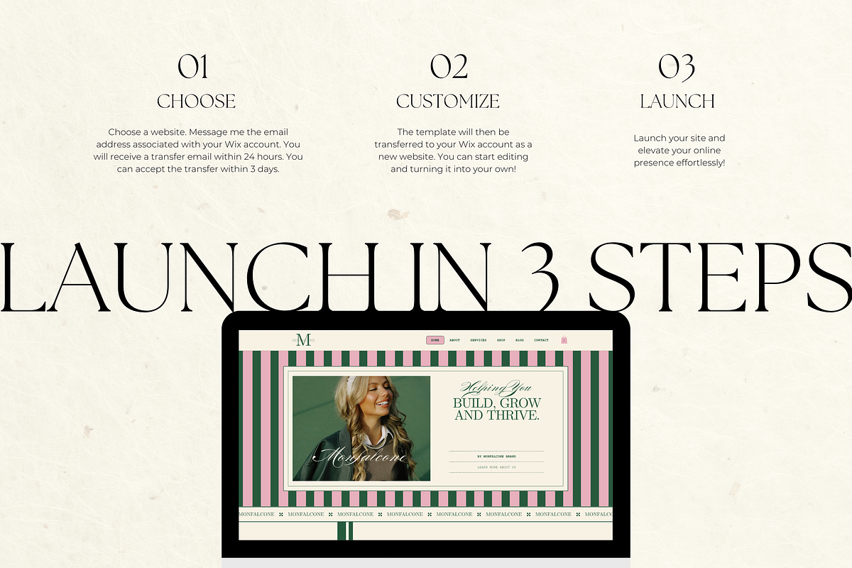Wix Website Template Small Business, a Wix Template by Branding Babe Co. (Photo 5 of 10)
