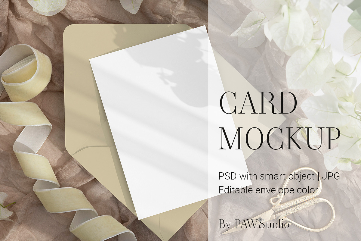 Card Mockup 5x7 Wedding BGF 8e, a Product Mockup by PawMockups (Photo 1 of 11)