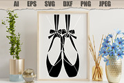 Stencil Ballet Pointe Shoes, a Decorative Illustration by MARYCRAFTIRIA (Thumbnail 3 of 3)