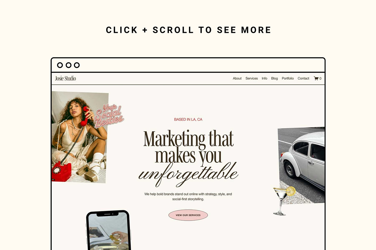 Squarespace 7.1 Template: Josie, a Squarespace Template by Big Cat Creative (Photo 2 of 4)