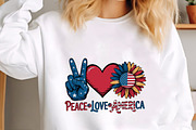 Peace love america patriotic sunflow, an Illustration by CrexoraLab (Thumbnail 2 of 4)