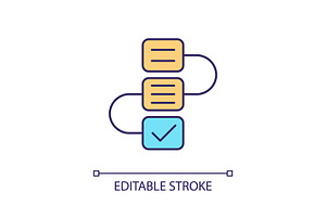 Motion through project milestones RG, an Outline Icon by IMG Visuals