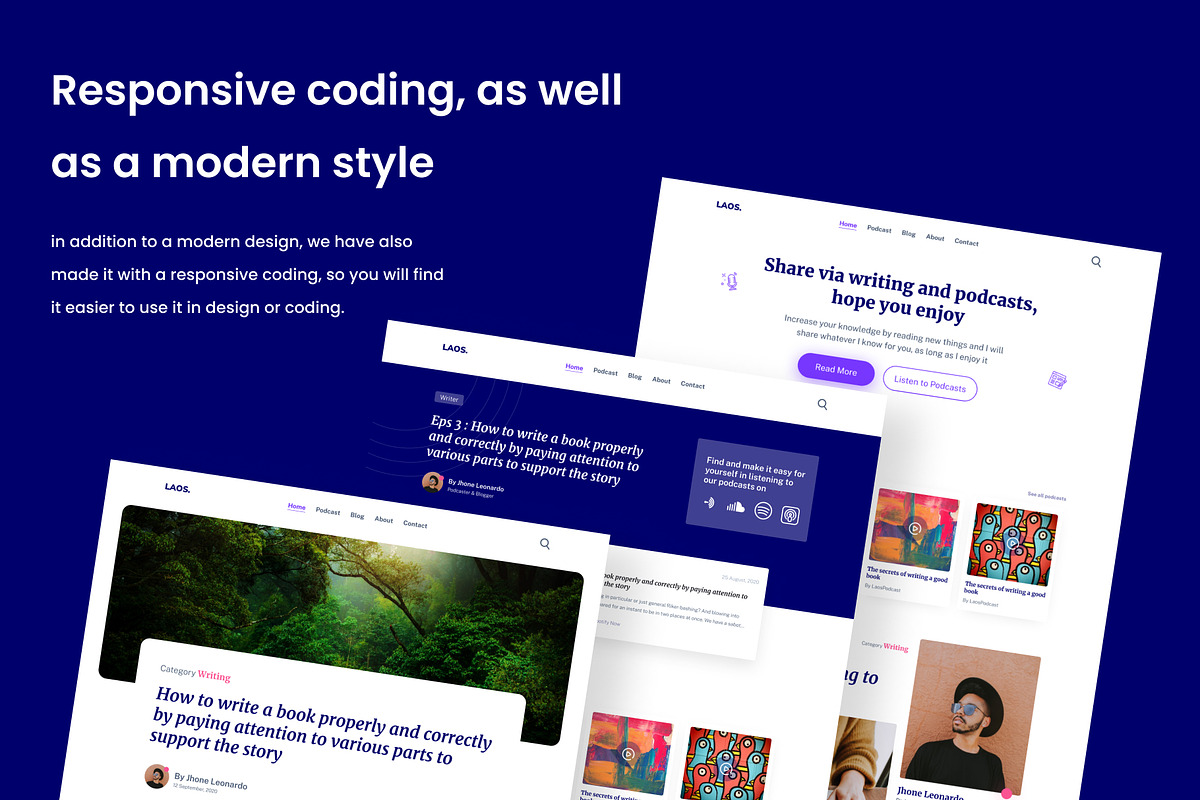 Laos - Personal Blog Html Template, a HTML Template by Minialis (Photo 3 of 5)