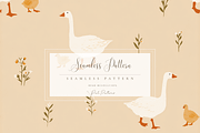 Cute Goose and Duck Seamless Pattern, a Pattern Graphic by Pati Charm Studio (Thumbnail 1 of 7)