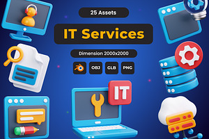 IT Services 3D Icon