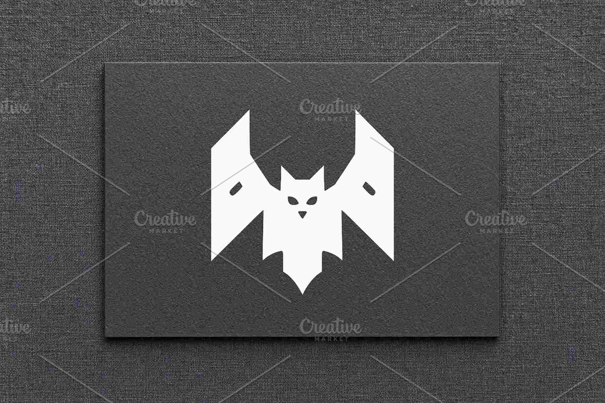 Geometric Bat Silhouette, an Animal Illustration by Vectorium Studio (Photo 4 of 4)